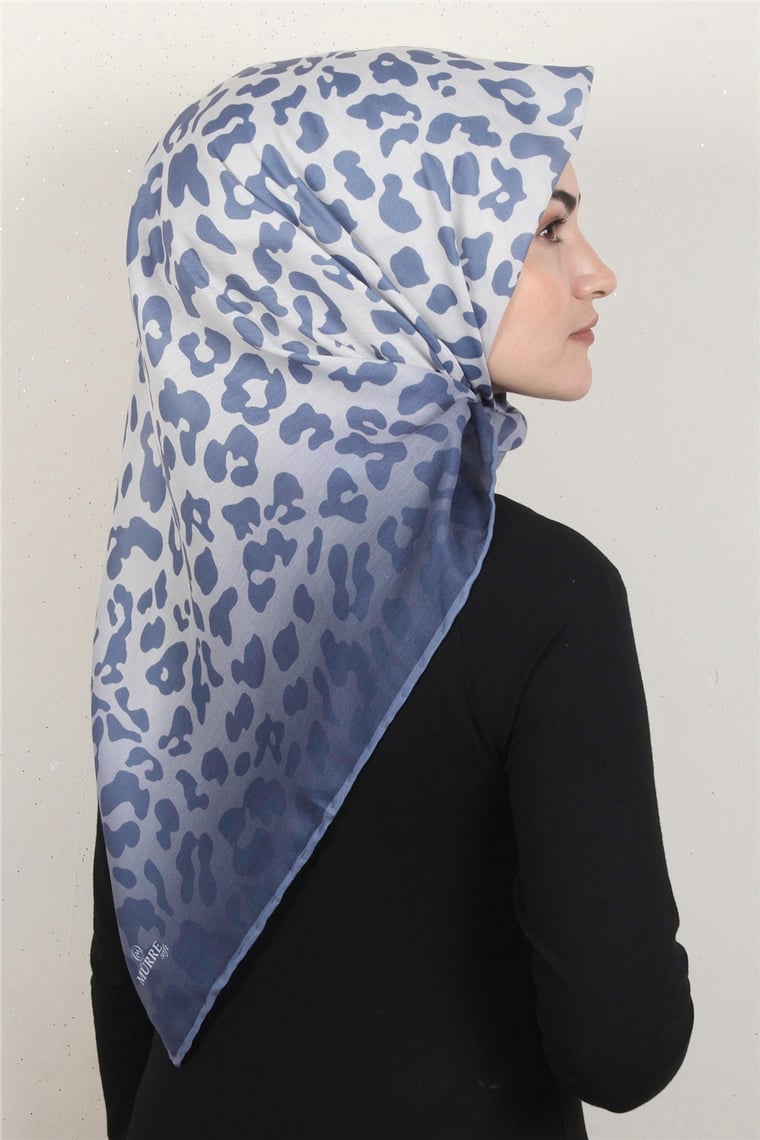 Pamuklu Soft Eşarp 3317-6 İndigo