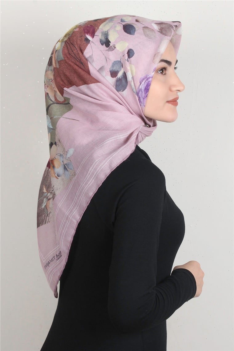 Pamuklu Soft Eşarp 3325-6 Desenli