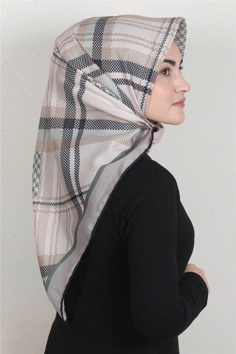 Pamuklu Soft Eşarp 3335-14 Taş