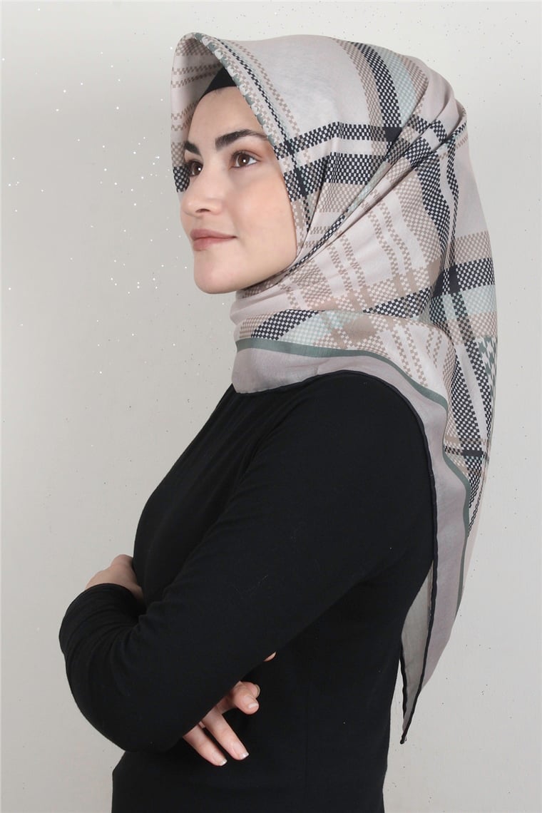 Pamuklu Soft Eşarp 3335-14 Taş
