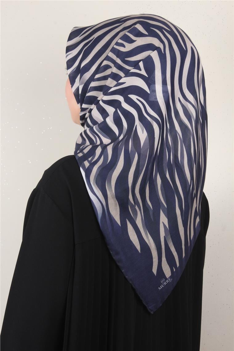 Pamuklu Soft Eşarp 3338-1 Lacivert