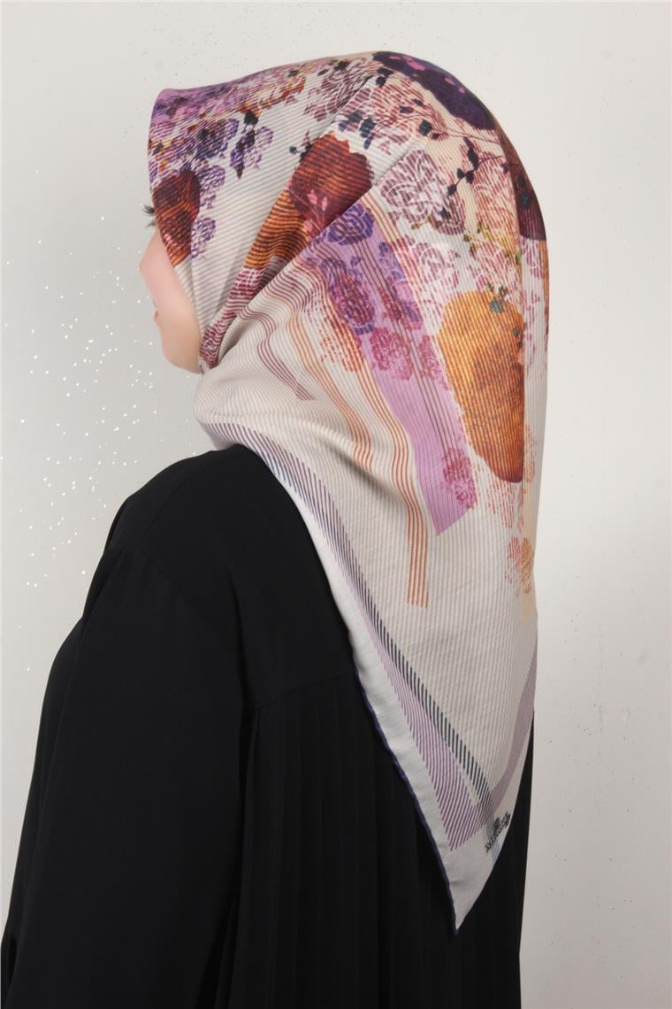 Pamuklu Soft Eşarp 3339-11 Mor