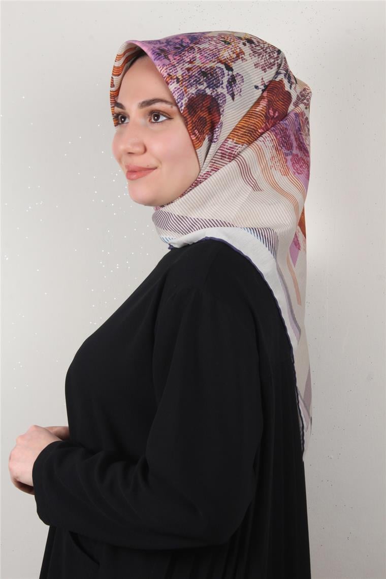 Pamuklu Soft Eşarp 3339-11 Mor