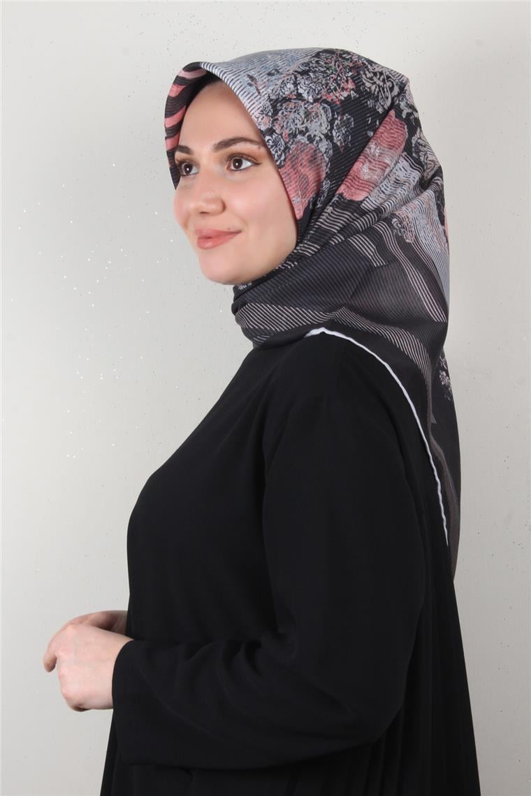 Pamuklu Soft Eşarp 3339-5 Siyah