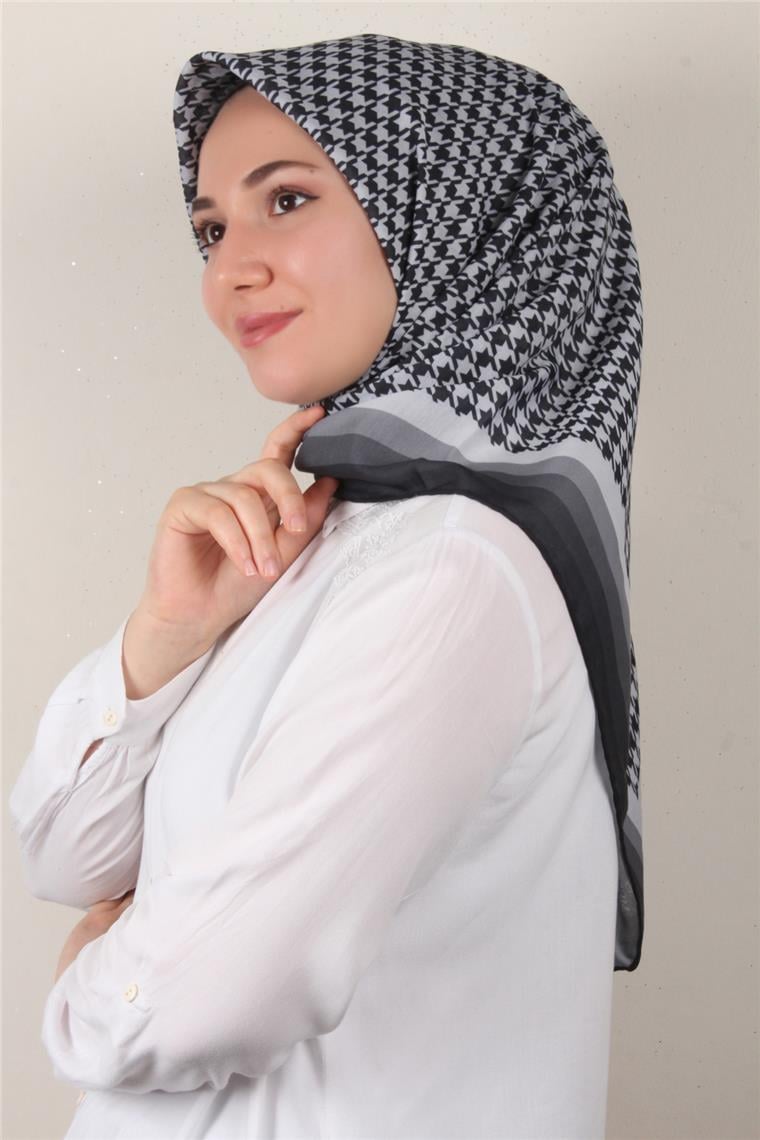 Pamuklu Soft Eşarp 3340-2 Gri