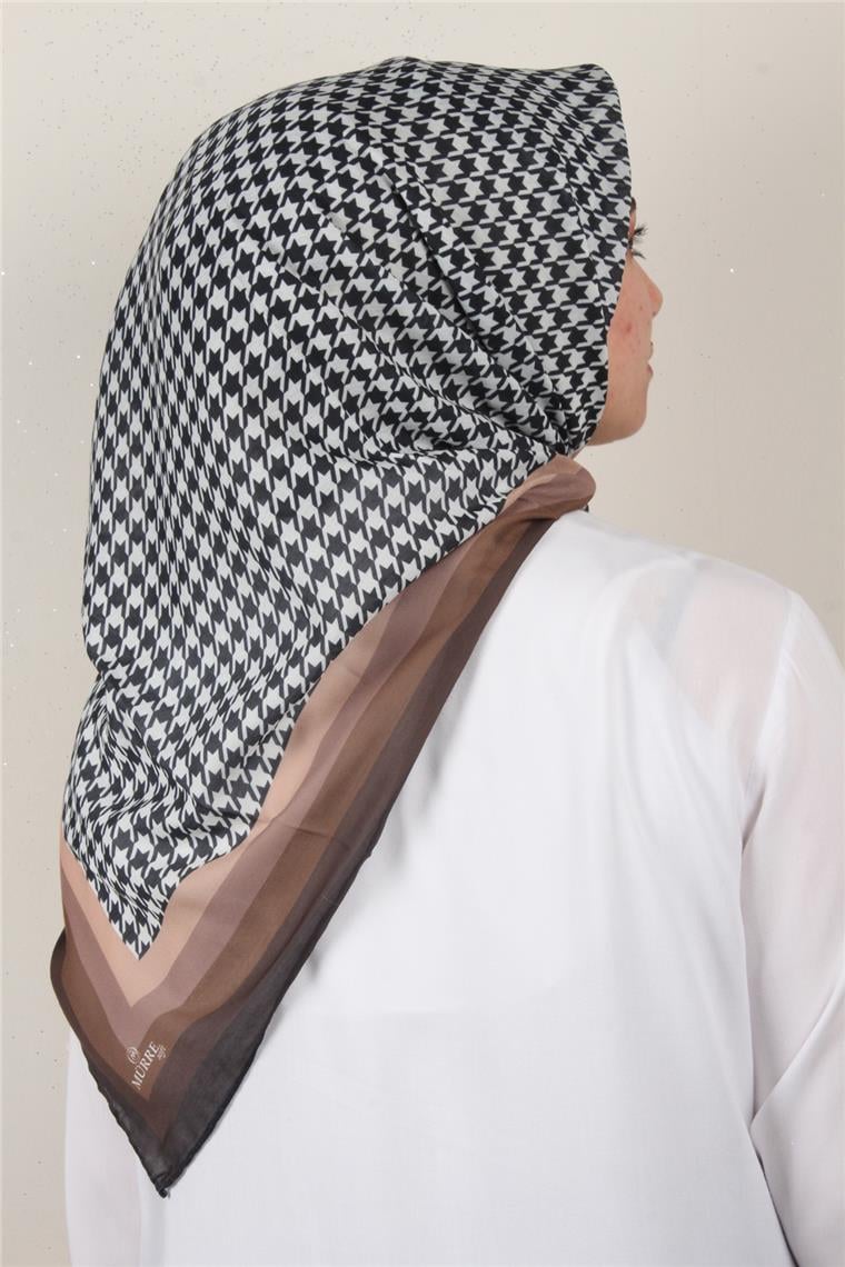 Pamuklu Soft Eşarp 3340-3 Kahve