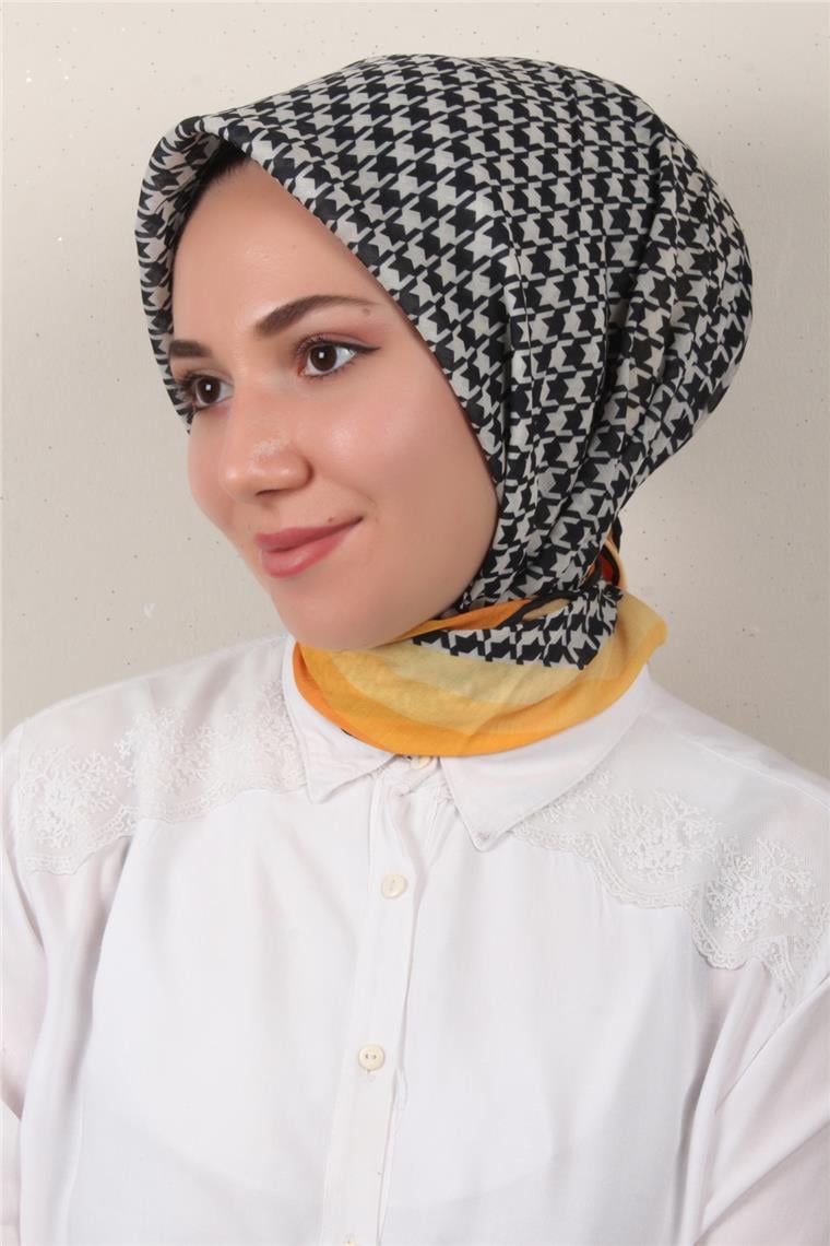 Pamuklu Soft Eşarp 3340-4 Sarı