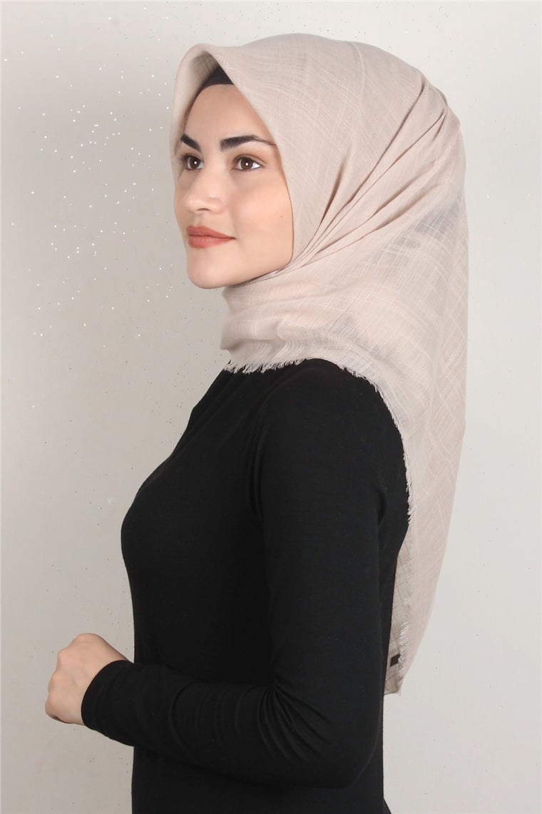 Pamuklu Trend Eşarp 9914-17 Bej