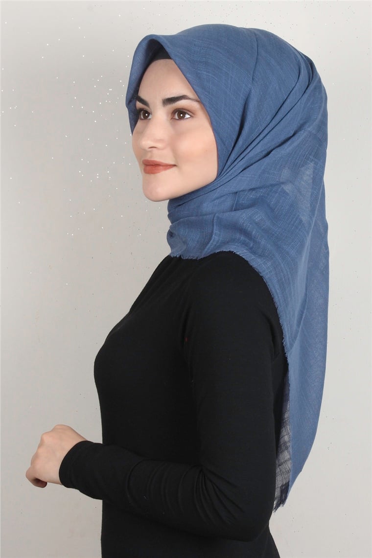 Pamuklu Trend Eşarp 9914-28 İndigo