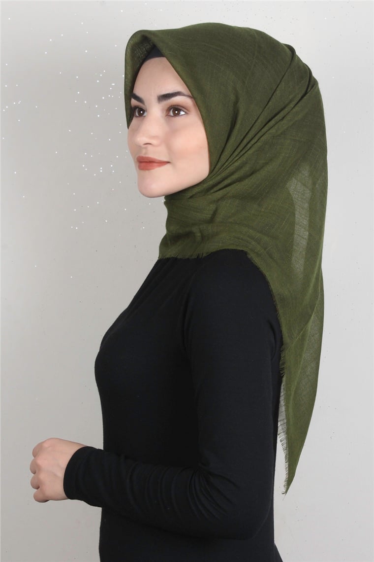 Pamuklu Trend Eşarp 9914-36 Yağ Yeşili