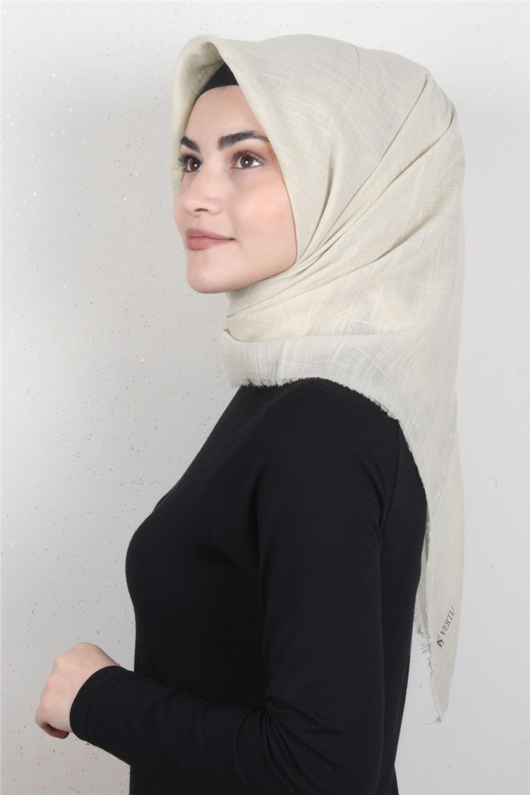 Pamuklu Trend Eşarp 9914-55 Krem