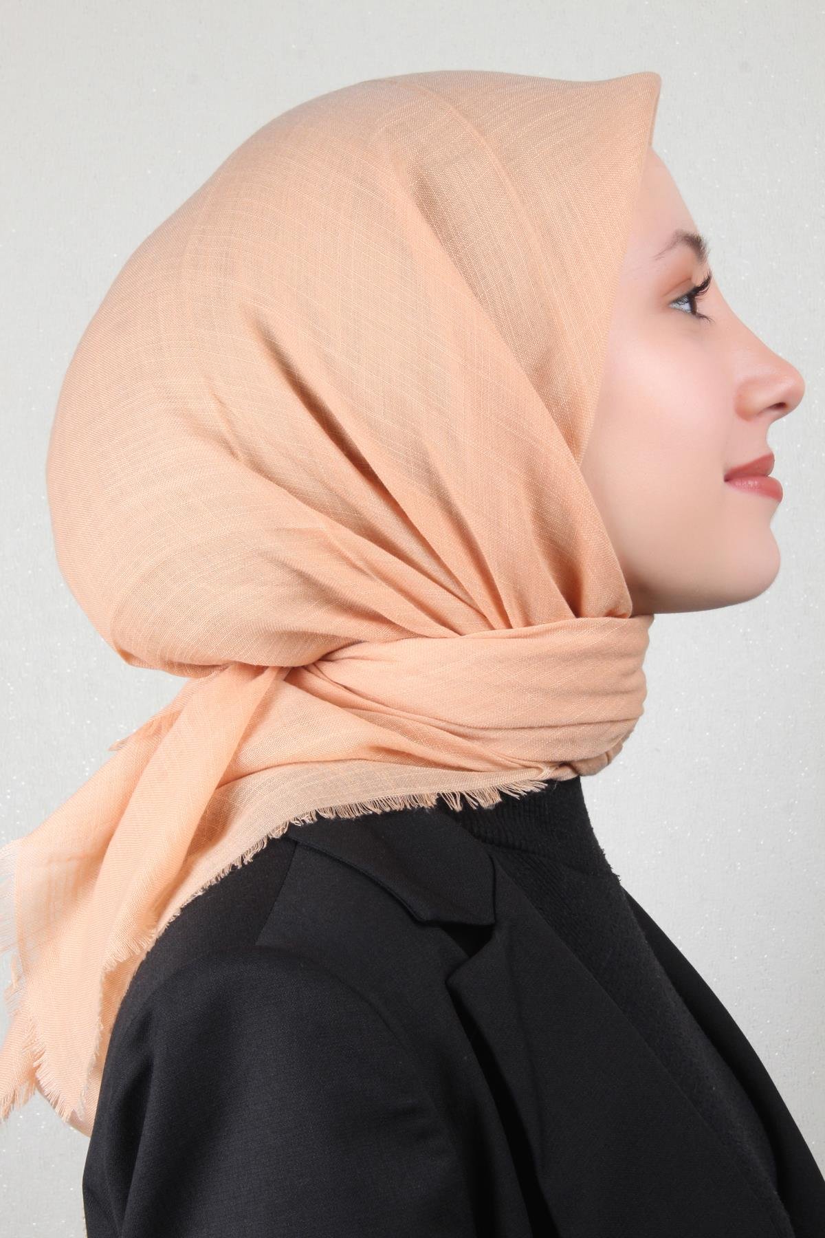 Pamuklu Trend Eşarp 9914-57 Somon