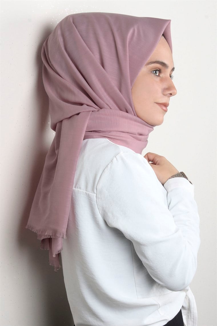 Pamuklu Twist Şal 1110-9 Toz Pembe