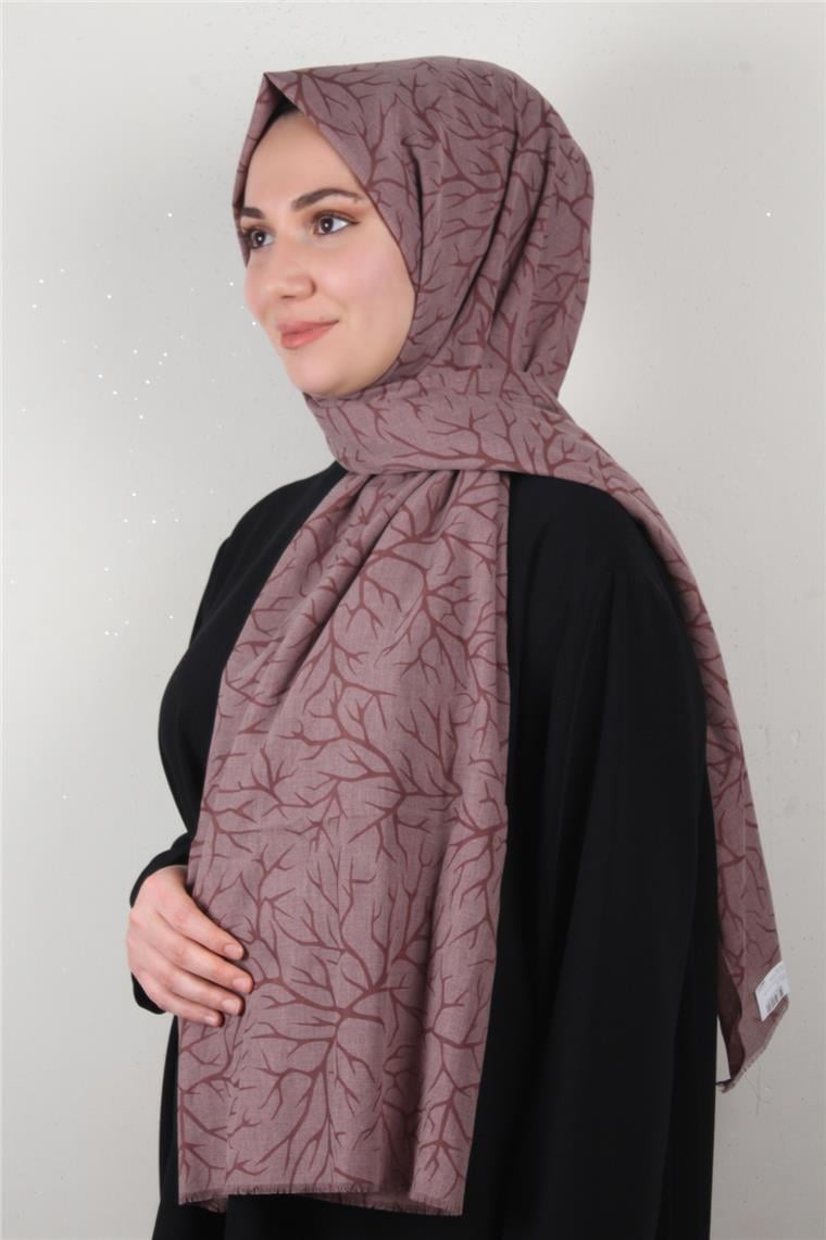 Pamuklu Twist Şal 1264-4 Şeftali