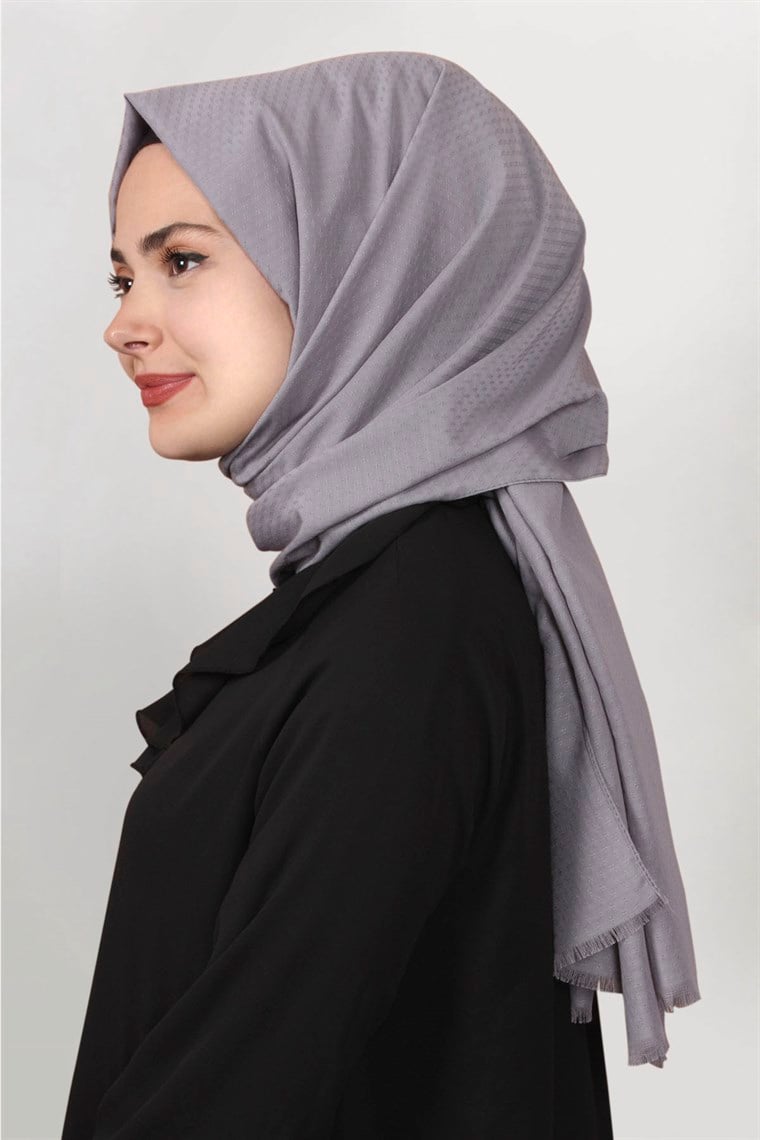 Pamuklu Twist Şal 1276-11 Gri