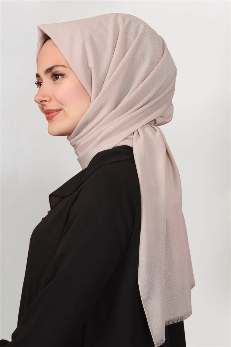 Pamuklu Twist Şal 1276-14 Bej