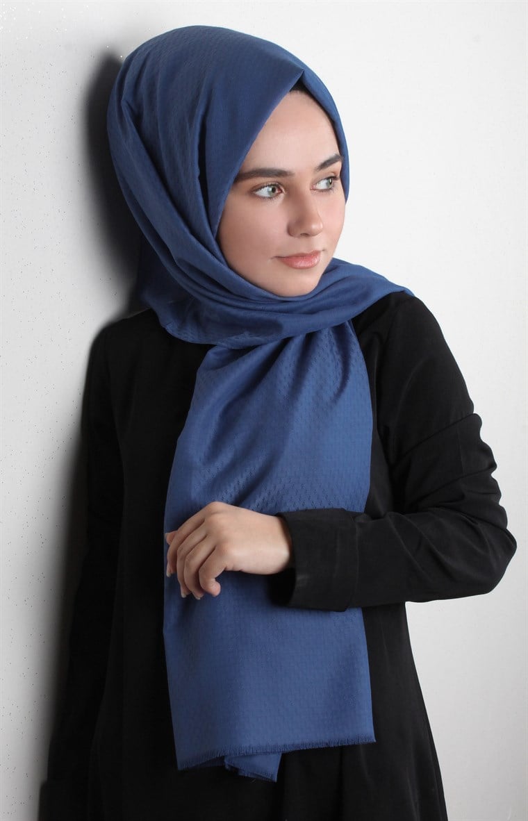 Pamuklu Twist Şal 1276-25 İndigo