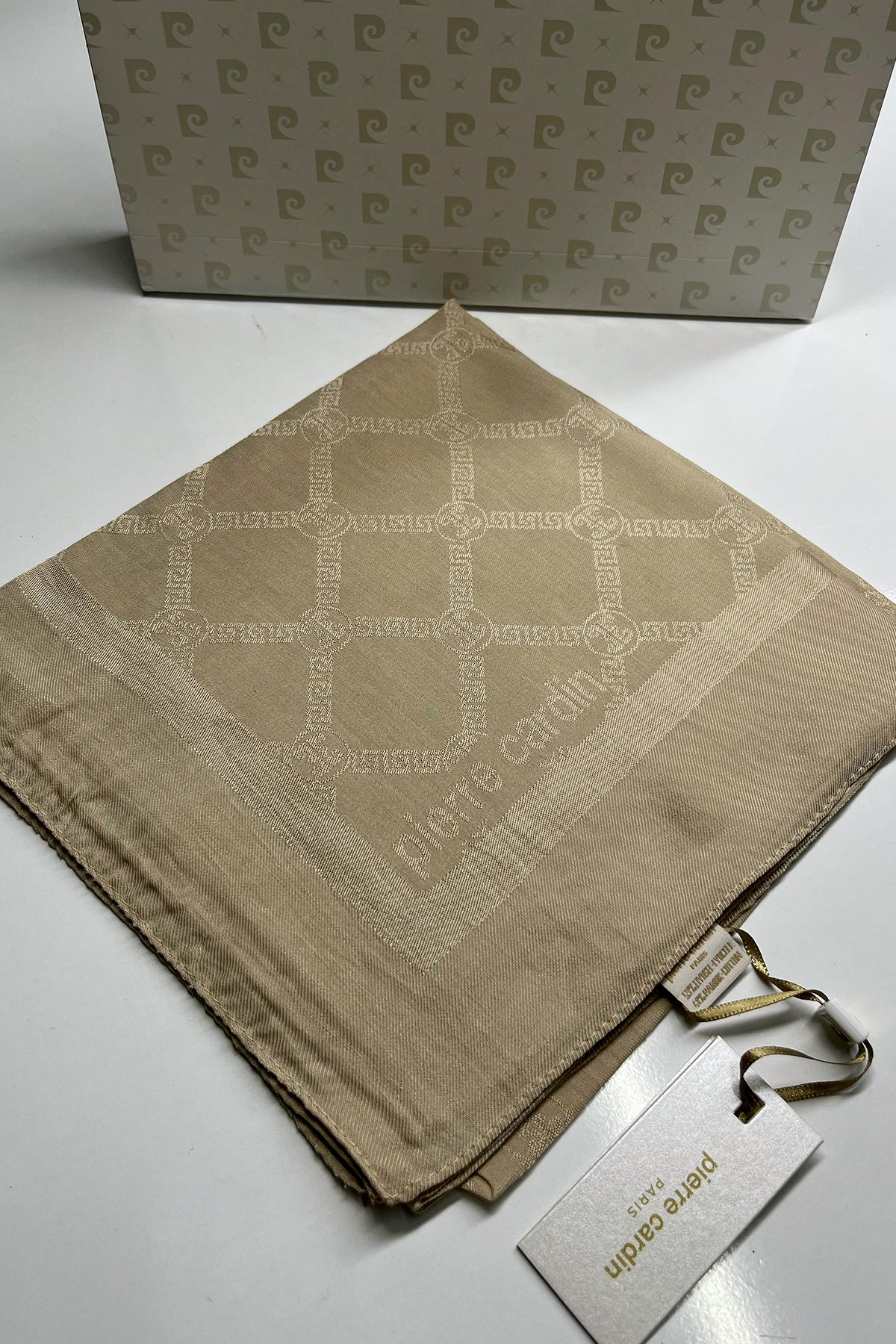 Pierre Cardin Monogram Pamuklu Eşarp 1080900-933