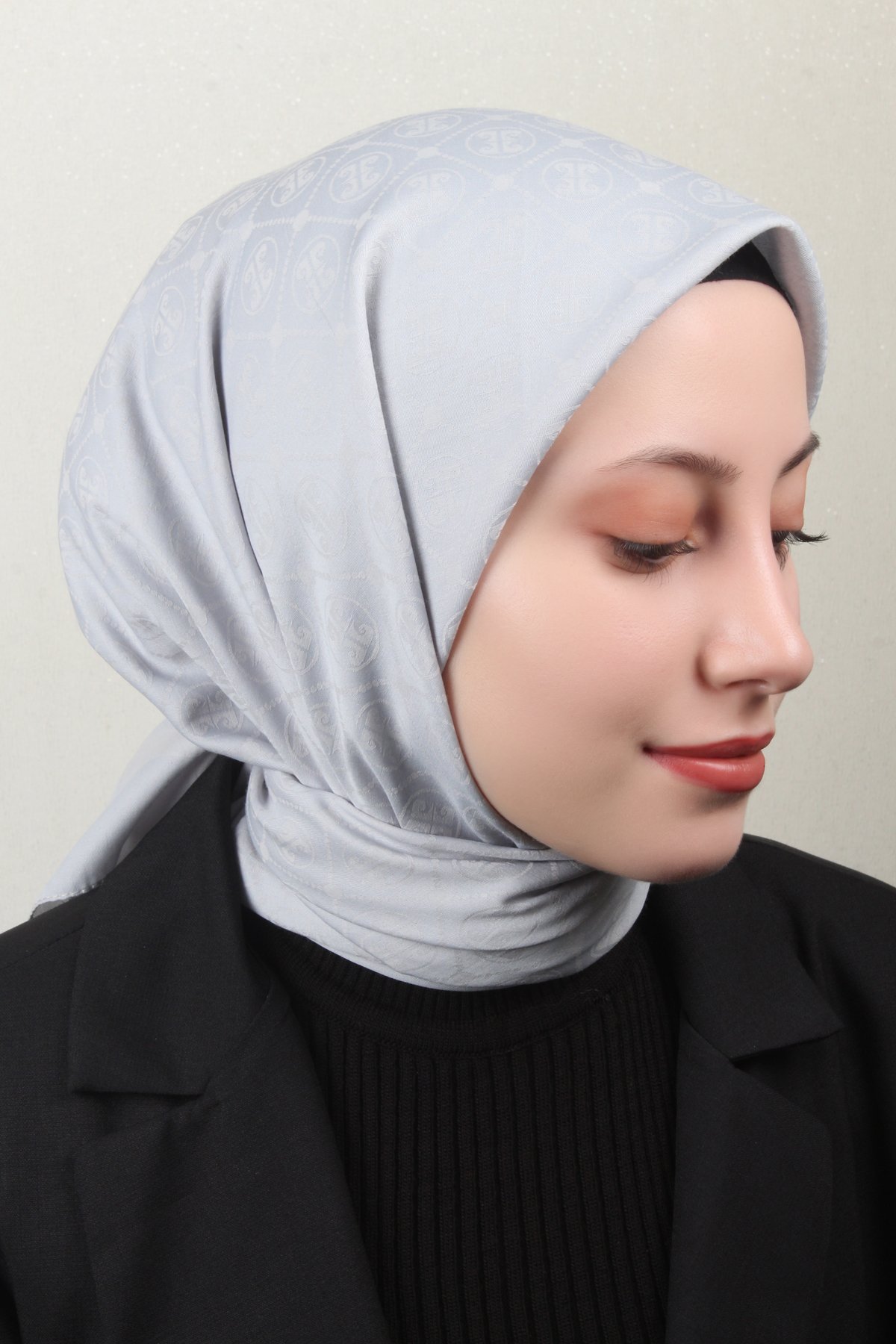 Pierre Cardin Pamuklu Eşarp 4105-3 Gümüş