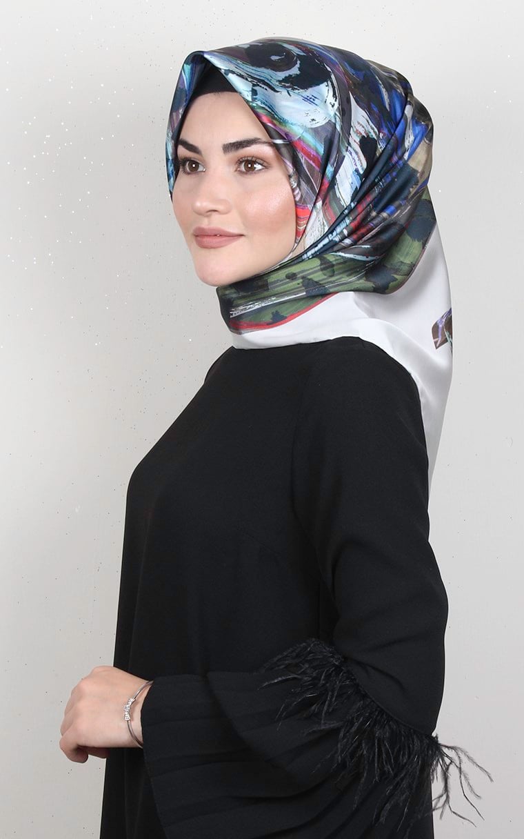 Piramit Dijital Eşarp 1349-8