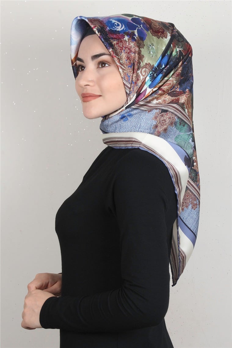 Piramit Dijital Eşarp 1354-9