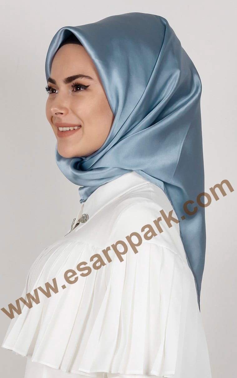 Piramit Düz İpek Eşarp 1860-27
