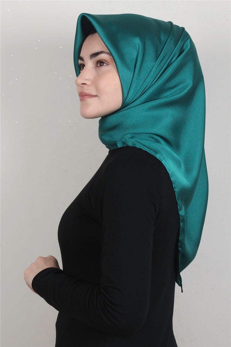 Piramit Düz Renk Eşarp 1340-14 Petrol