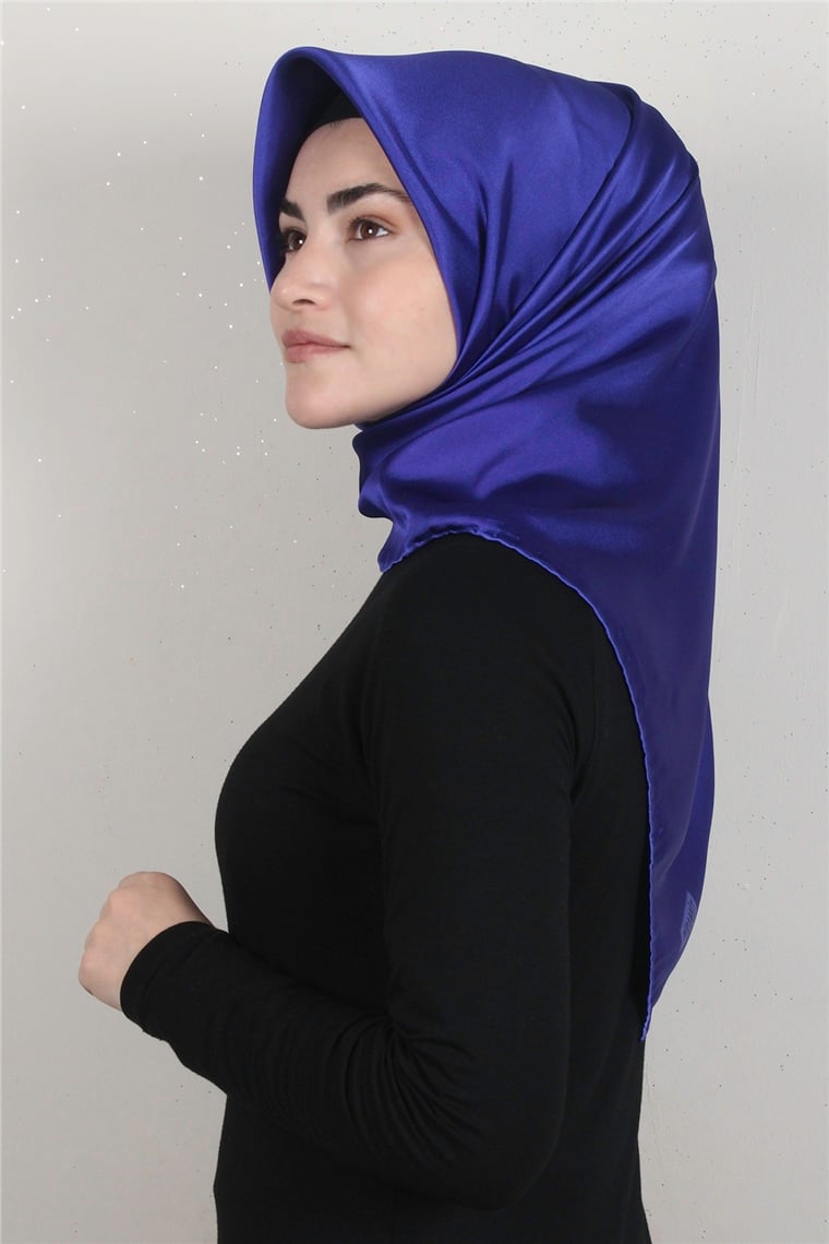 Piramit Düz Renk Eşarp 1340-22 Saks