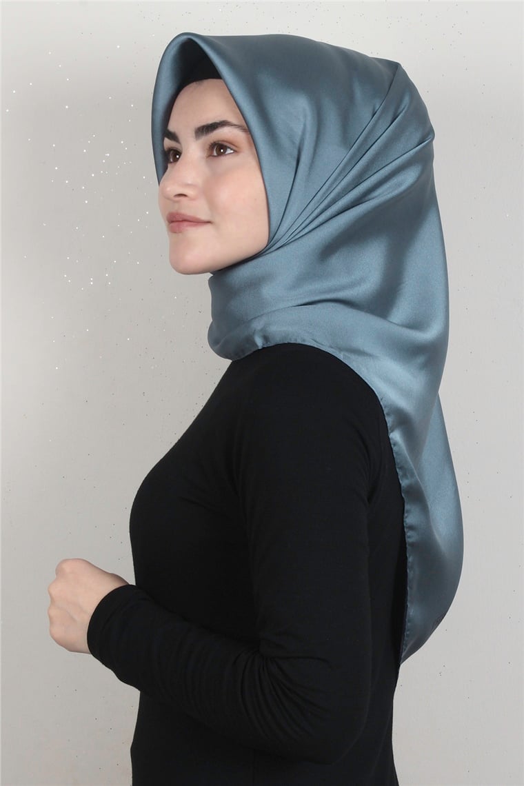 Piramit Düz Renk Eşarp 1340-23 İndigo