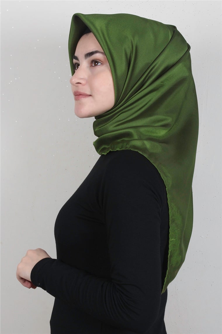 Piramit Düz Renk Eşarp 1340-6 Çam Yeşili
