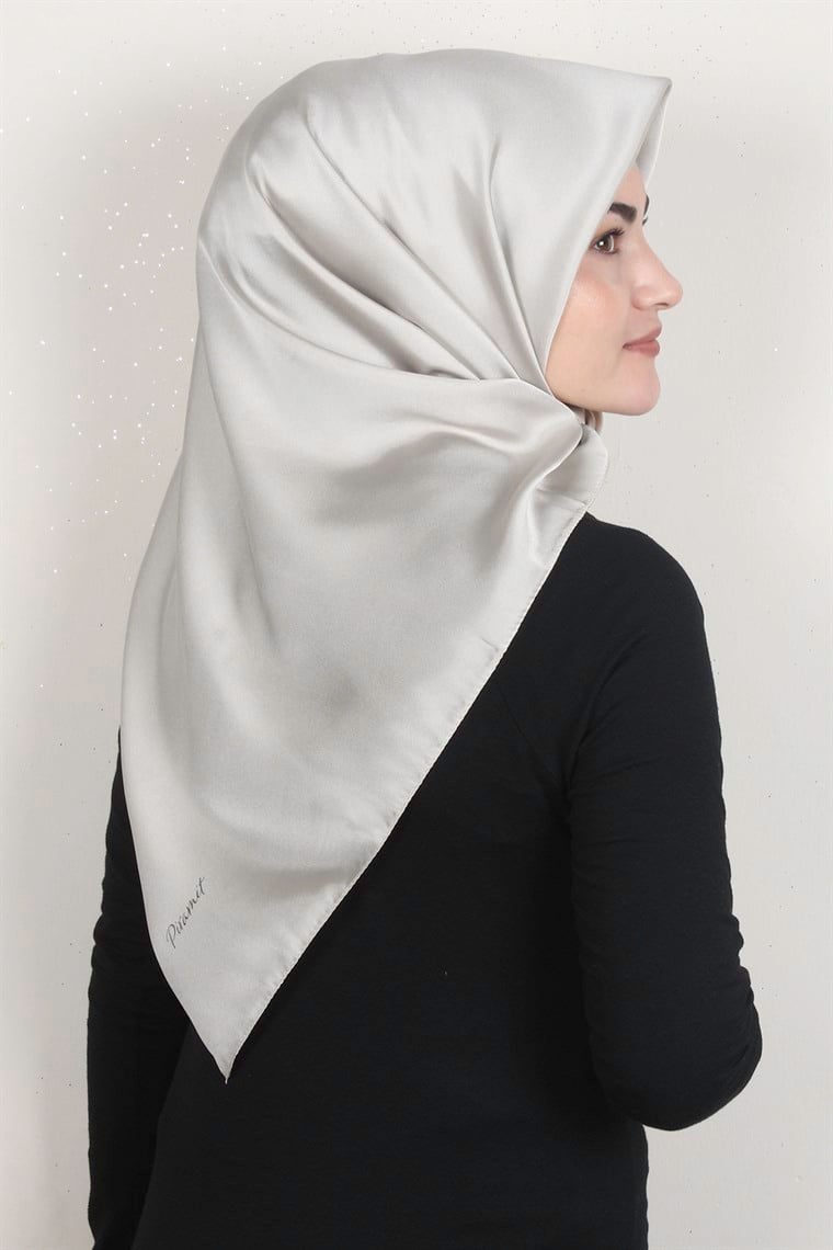 Piramit Düz Renk Eşarp 1340-67 Taş