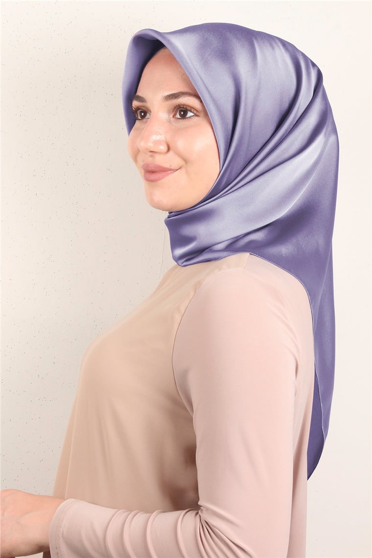 Piramit Düz Renk Eşarp 1340-72 Leylak