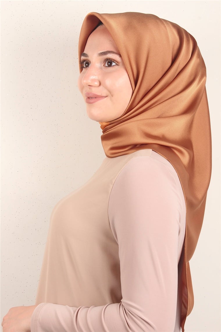 Piramit Düz Renk Eşarp 1340-74 Tarçın