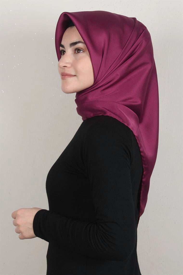 Piramit Düz Renk Eşarp 1340-9 Gül Kurusu