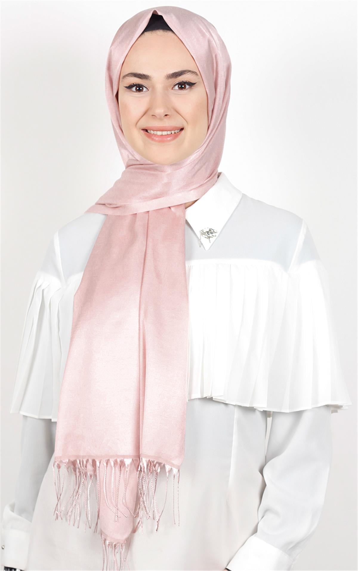 Piramit İpeksi Şal 2806-12 Pudra