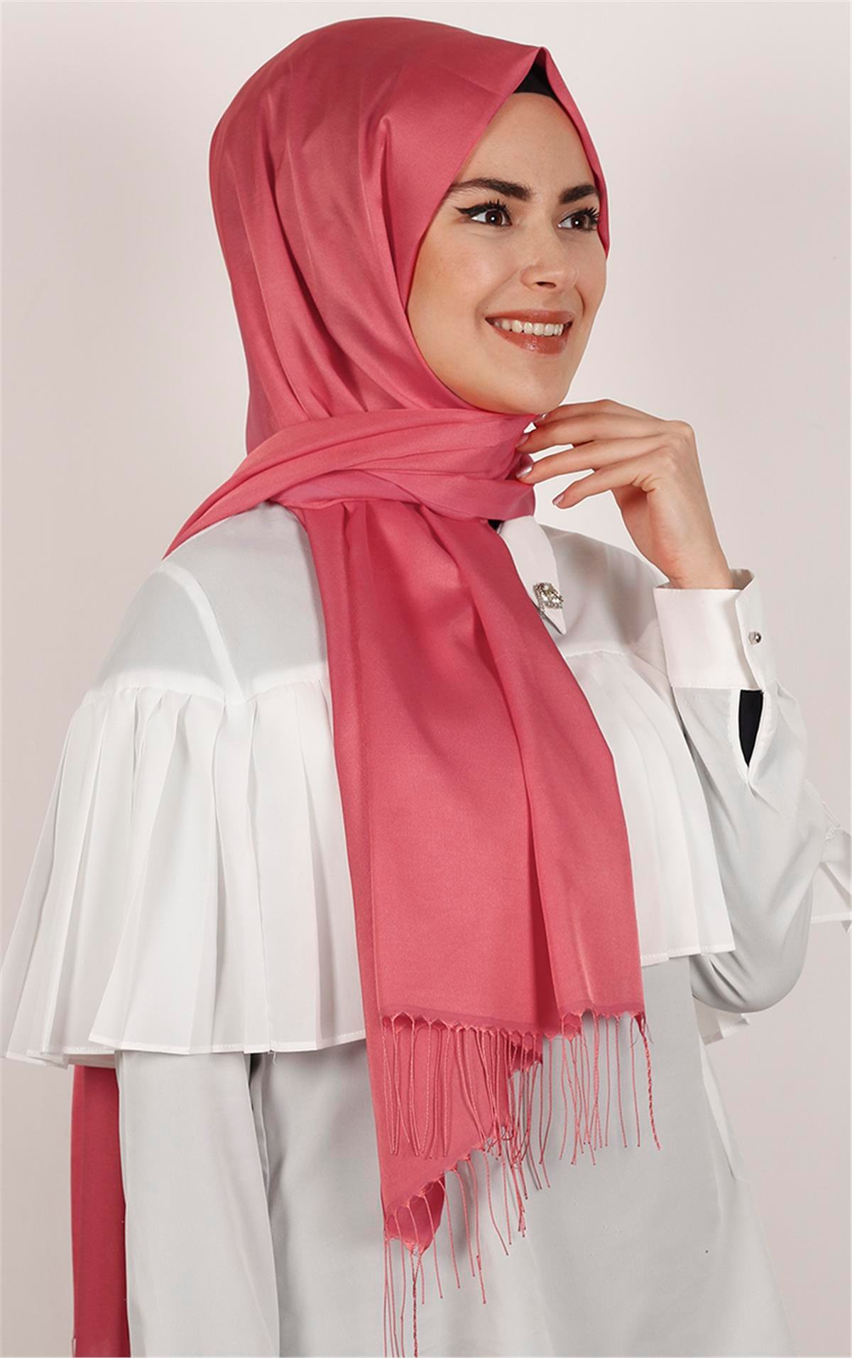 Piramit İpeksi Şal 2806-22 Mercan