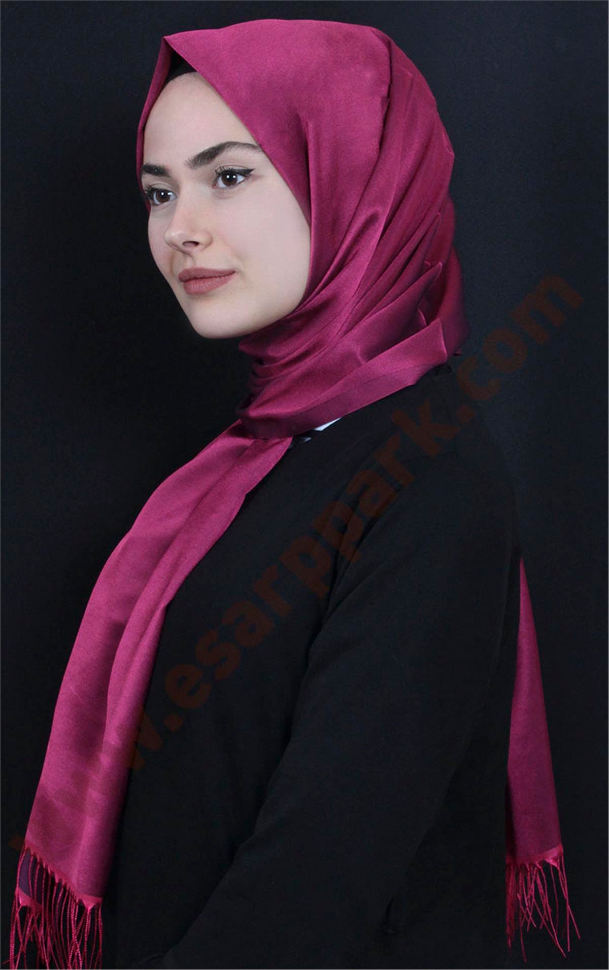 Piramit İpeksi Şal 2806-34 Fuşya