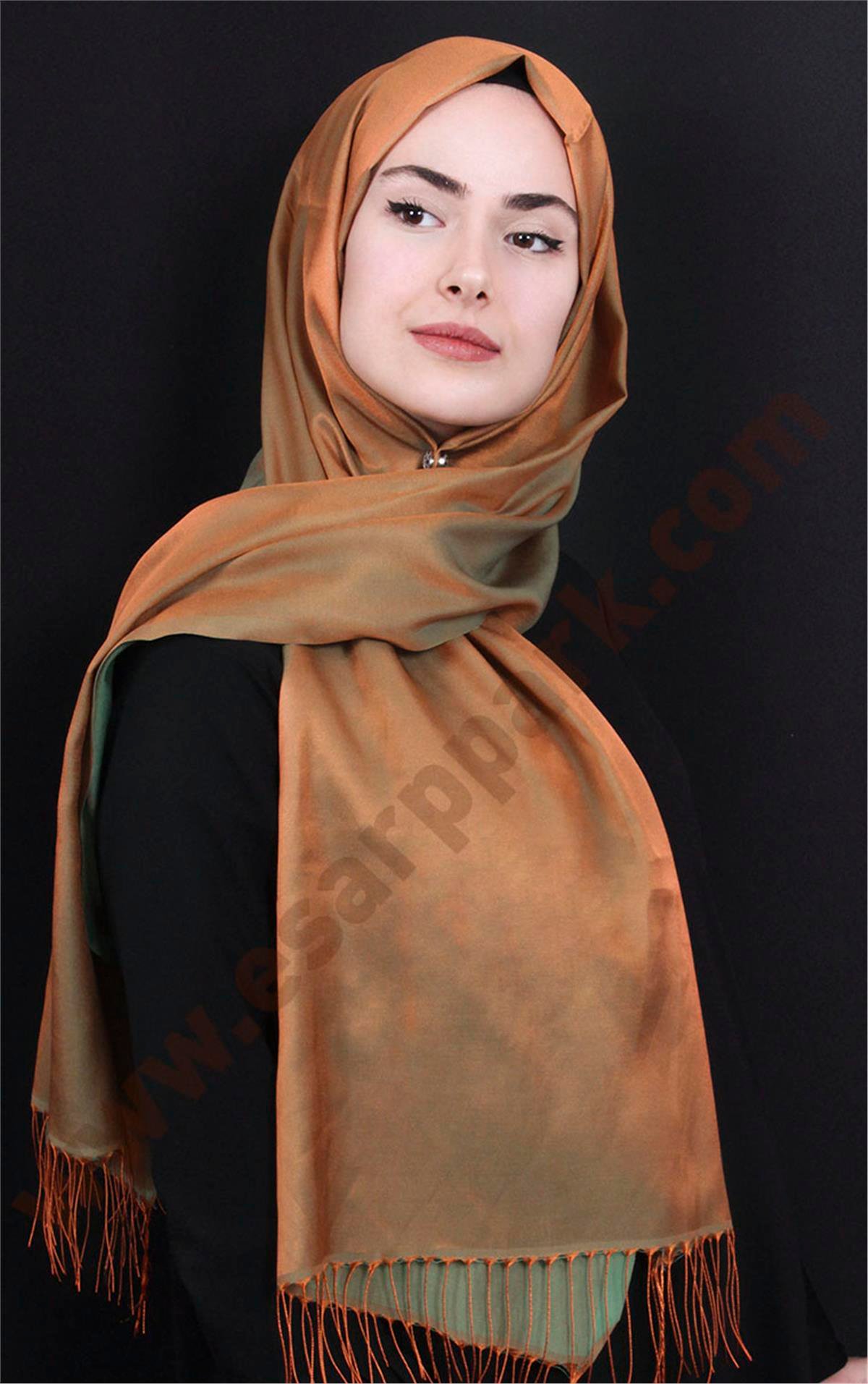 Piramit İpeksi Şal 2806-6 Bakır