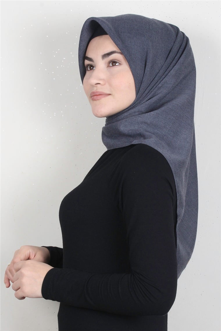 Piramit Keten Eşarp 1395-30 Antrasit