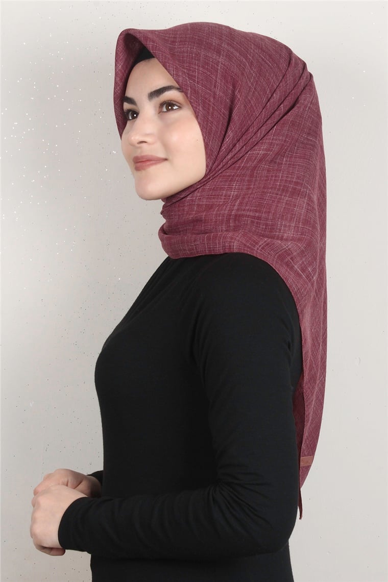 Piramit Keten Eşarp 1395-54 Bordo