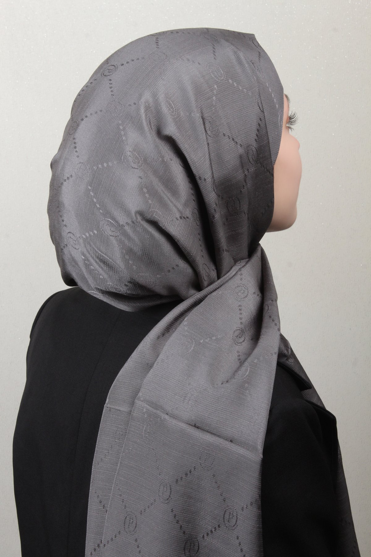 Piramit Monogram Şal 2889-14 Duman