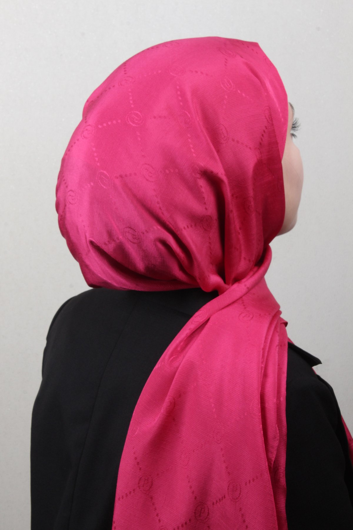 Piramit Monogram Şal 2889-25 Şeker Pembe