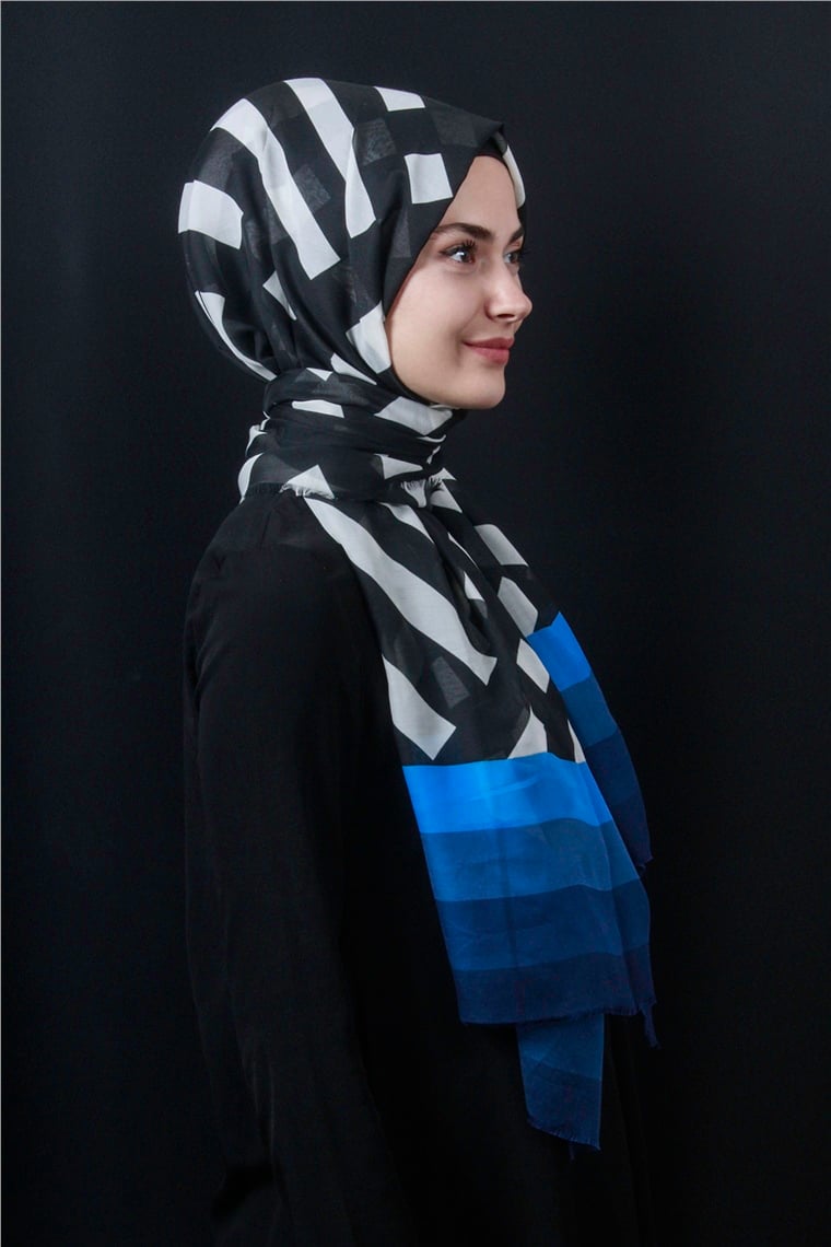 Piramit Pamuklu Desenli Şal 1286-1