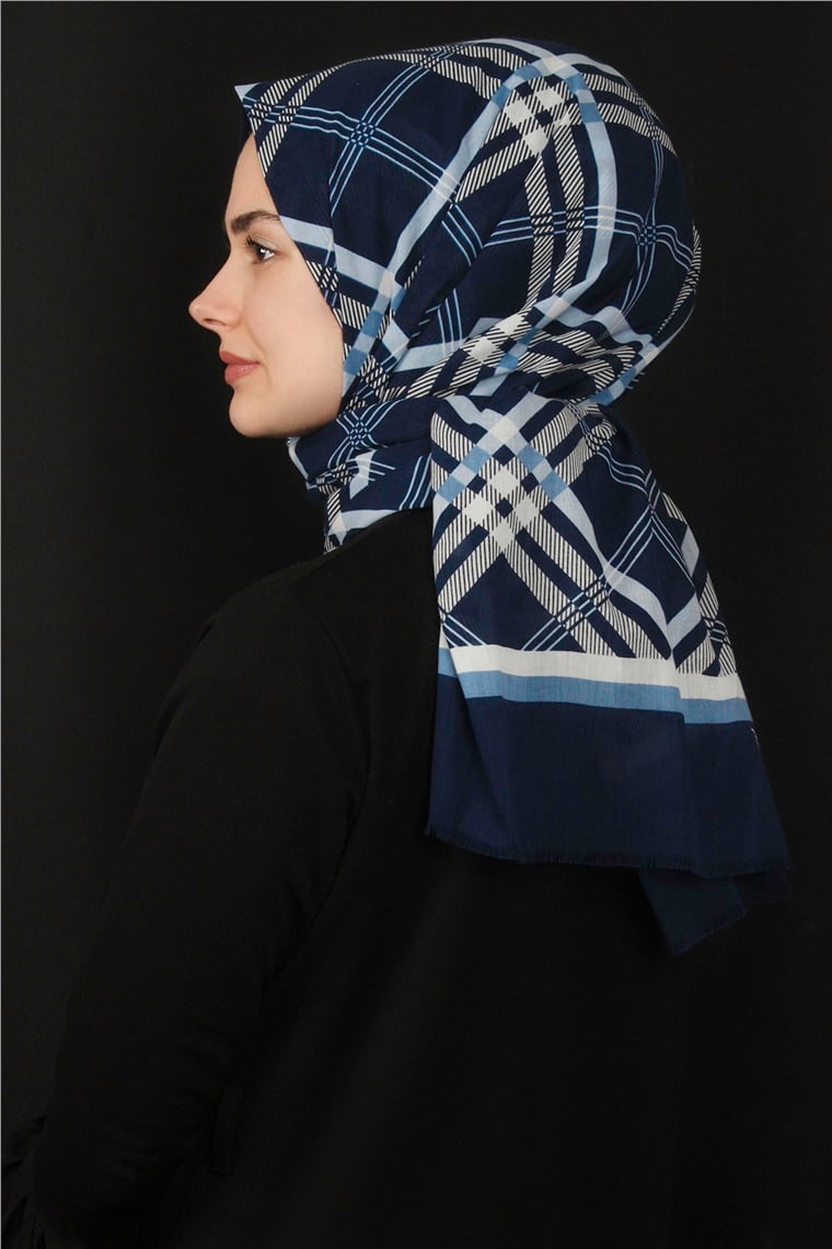 Piramit Pamuklu Desenli Şal 1296-1