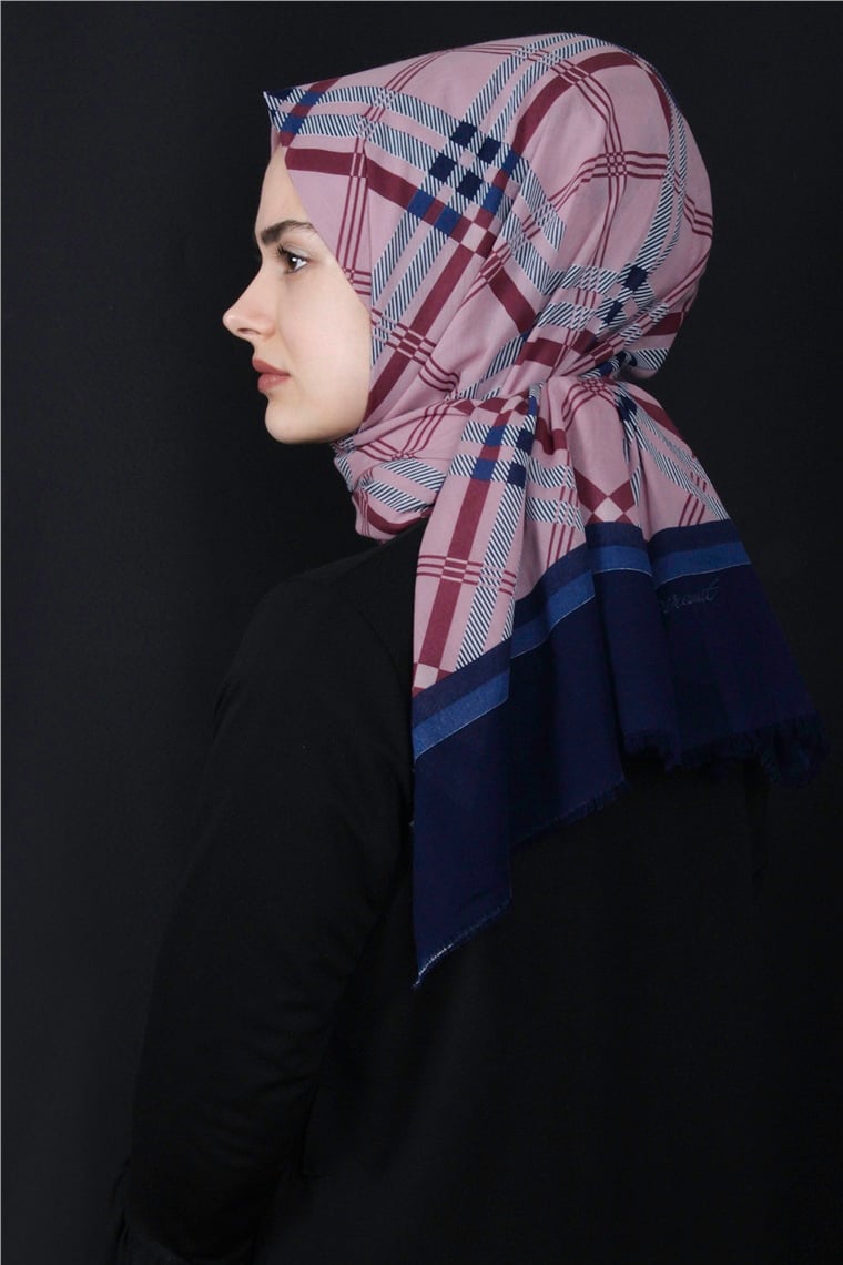 Piramit Pamuklu Desenli Şal 1296-9