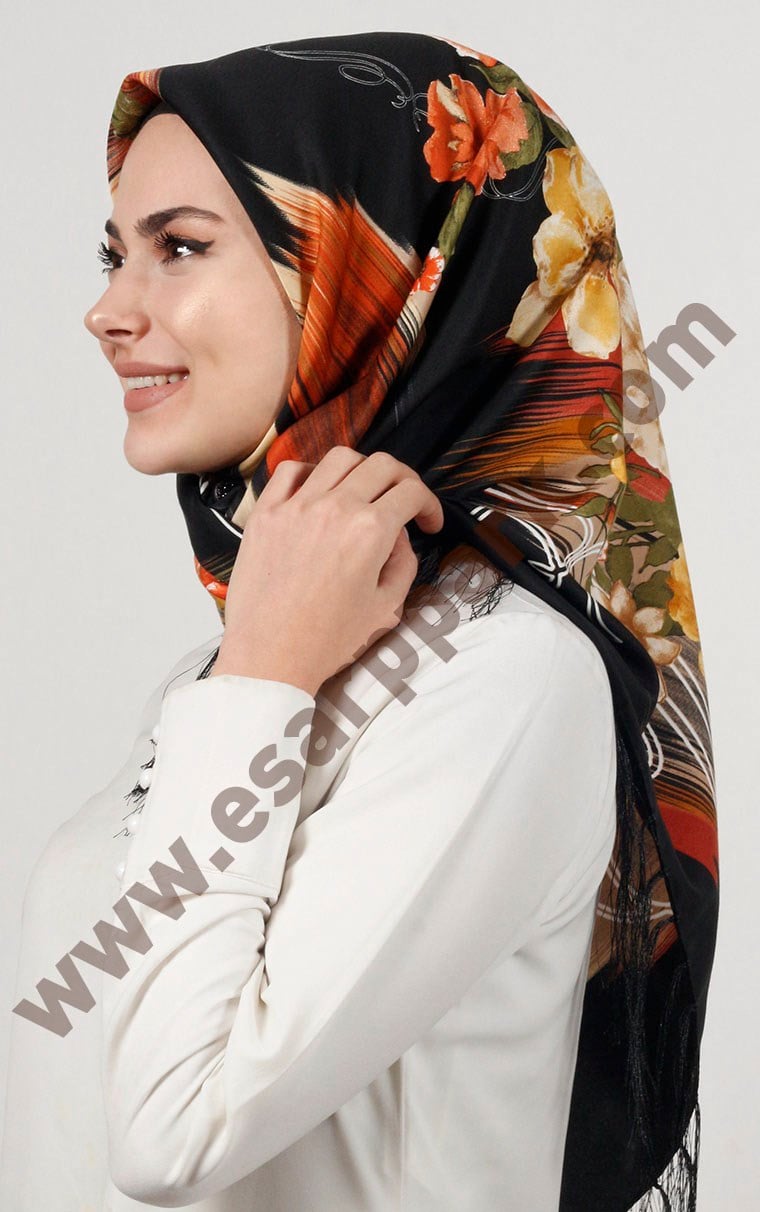Piramit Püsküllü Eşarp 111-0023-107
