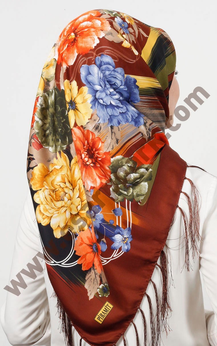 Piramit Püsküllü Eşarp 111-0023-34