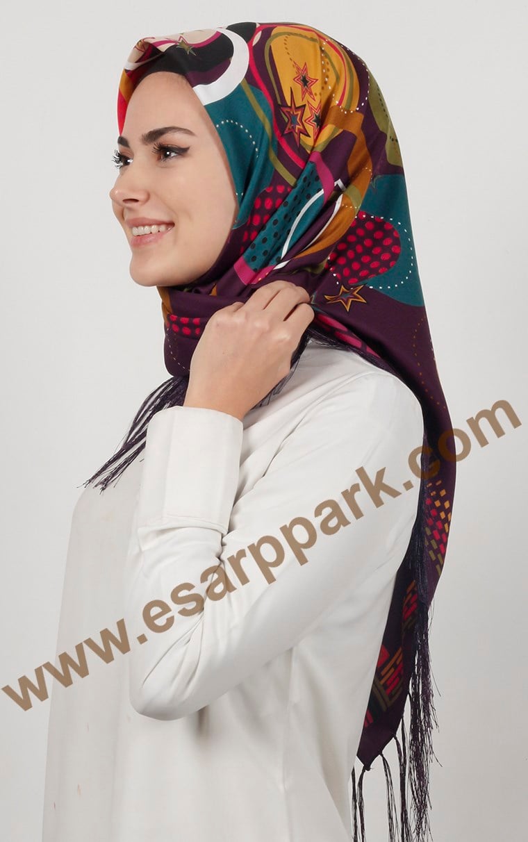 Piramit Püsküllü Eşarp 111-0024-03