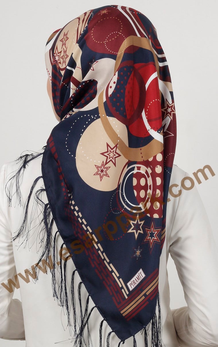 Piramit Püsküllü Eşarp 111-0024-14