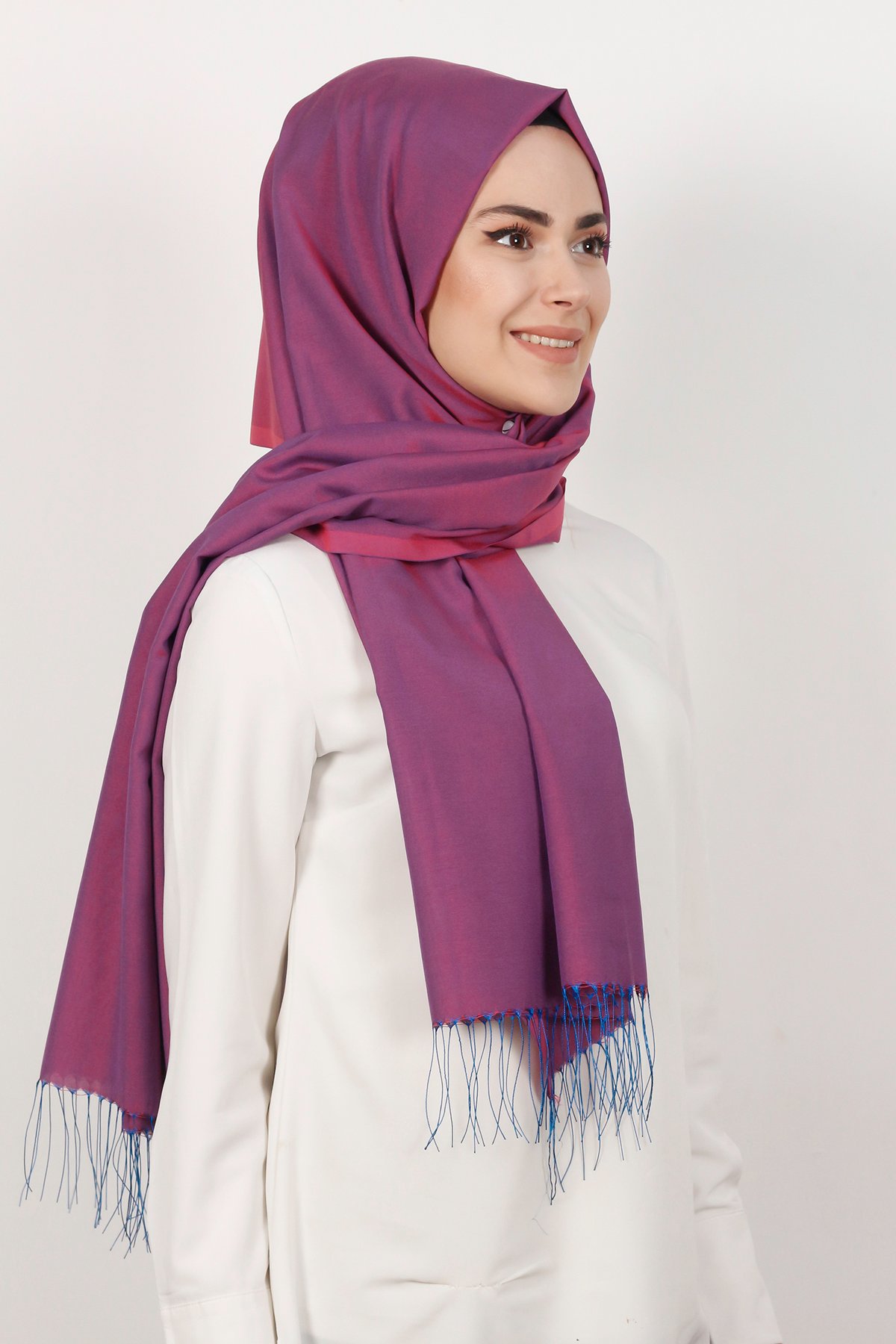 Piramit Sert Duran 2805-10 Pembe-Mavi